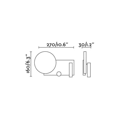 Aplique de pared con luz lectora orientable 90º