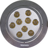 Downlight Empotrable RED redondo rotativo Interlusa 9x1W LED 504lm 30° Níquel