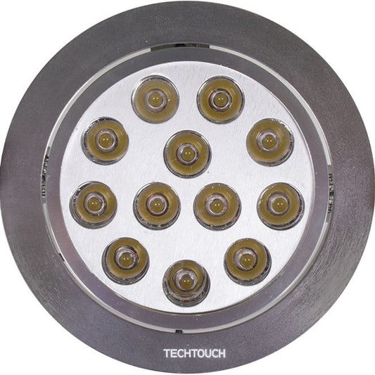 Downlight Empotrable LED RED 14 cm Níquel Rotativo 12x1W Interlusa - Vista frontal principal en fondo blanco | LuzGurú