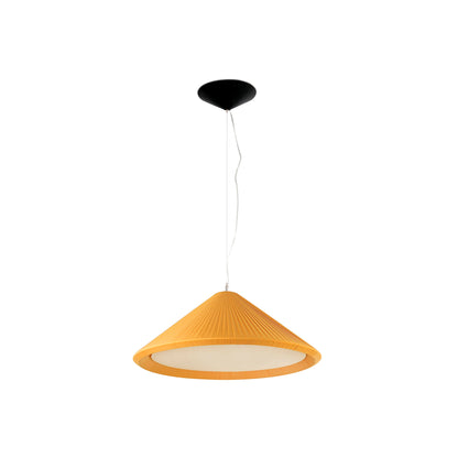 Lámpara colgante Saigon FARO diseño textil amarillo tostado, referencia 20120
