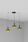 WHIZZ Colgante Negra y Oro FARO - Diseño moderno, Ref. 20160-3L