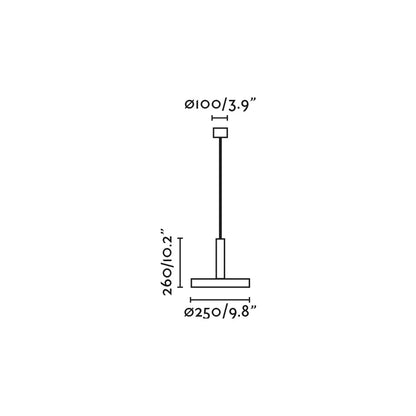 Luminaria colgante WHIZZ con altura ajustable hasta 176cm
