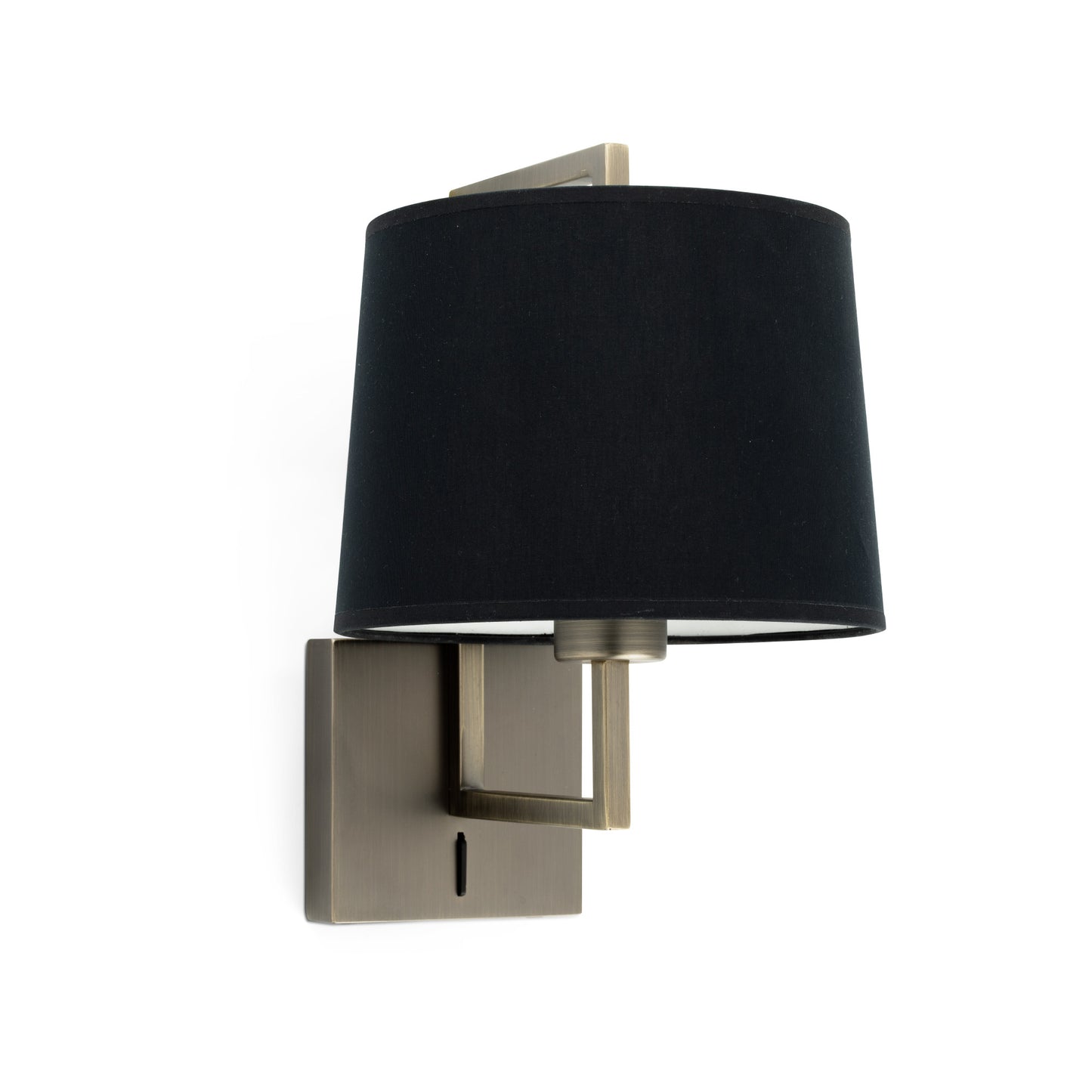 Aplique FRAME Faro oro viejo y negro para dormitorio, referencia 20171-03