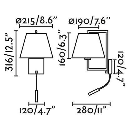Aplique lector con luz cálida 3000K, ideal para lectura en dormitorio
