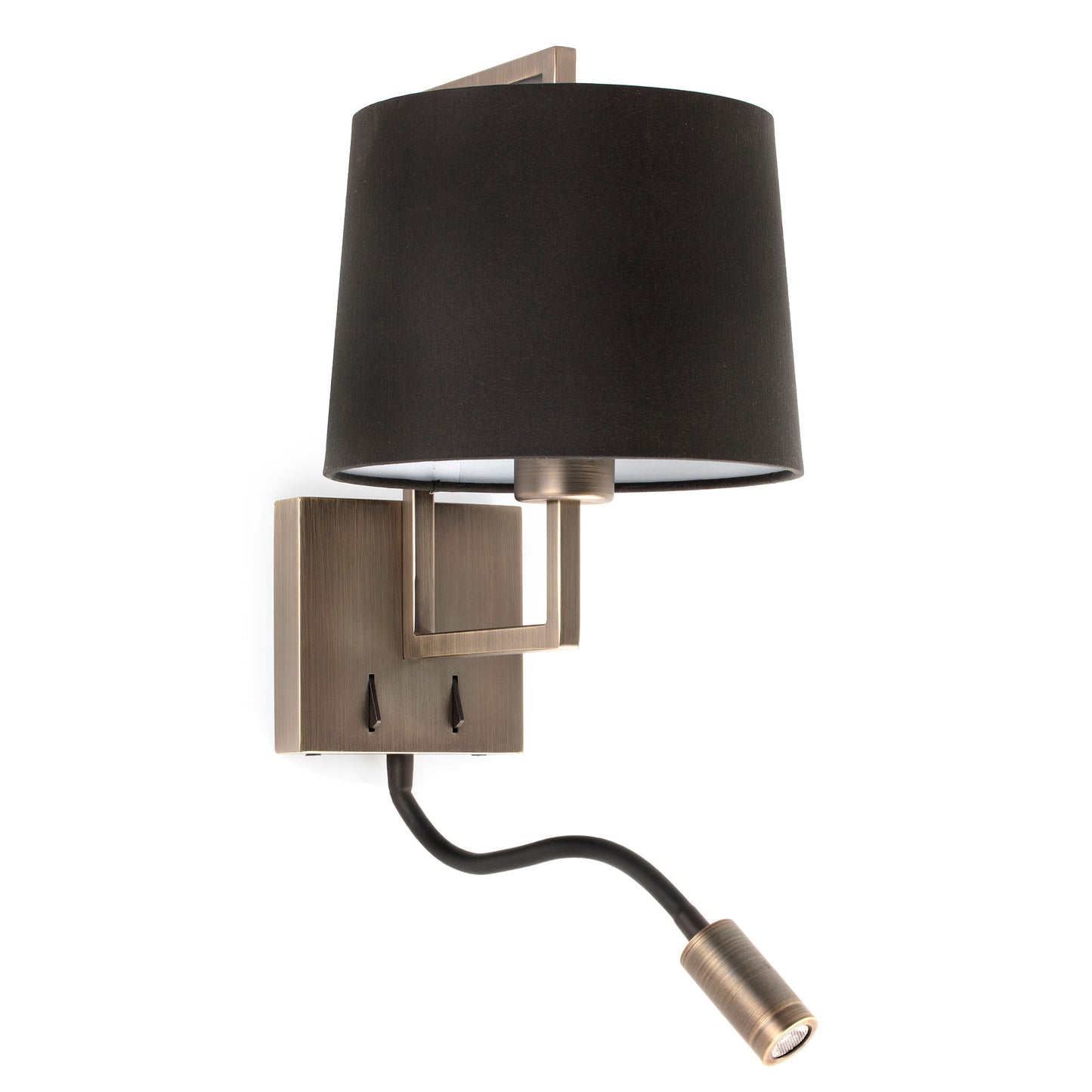 Aplique Lector LED Frame FARO Oro Viejo y Negro 20173-03