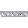 Downlight Empotrable QUIRINO rectangular rotativo LED 3x1W 168lm 5400K 30° Interlusa Níquel