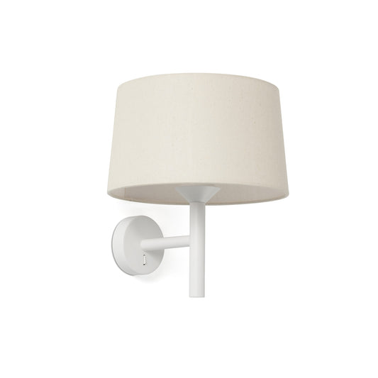 Aplique de Pared Windsor Blanco y Lino E27 Faro - vista principal | FARO