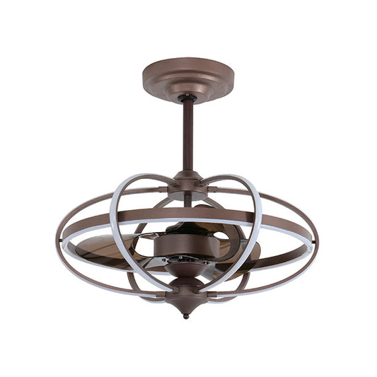 Ventilador LUMIT IMBAT Marrón - 3 Aspas, Luz LED Integrada - LUZGURÚ