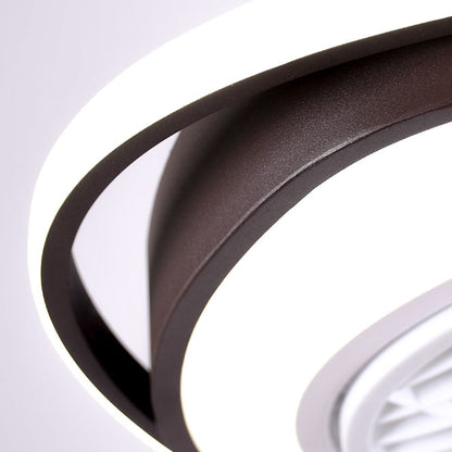 Detalles del Ventilador de Techo LUMIT Geneva Marrón (Ref. 202596002) con 5 Aspas, Luz LED 70W (3000-6500K), 53.5cm, mando a distancia y app Smart Elfin.  Interlusa LUZGURÚ.
