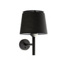 Aplique pared textil negro FARO Savoy 20301-93