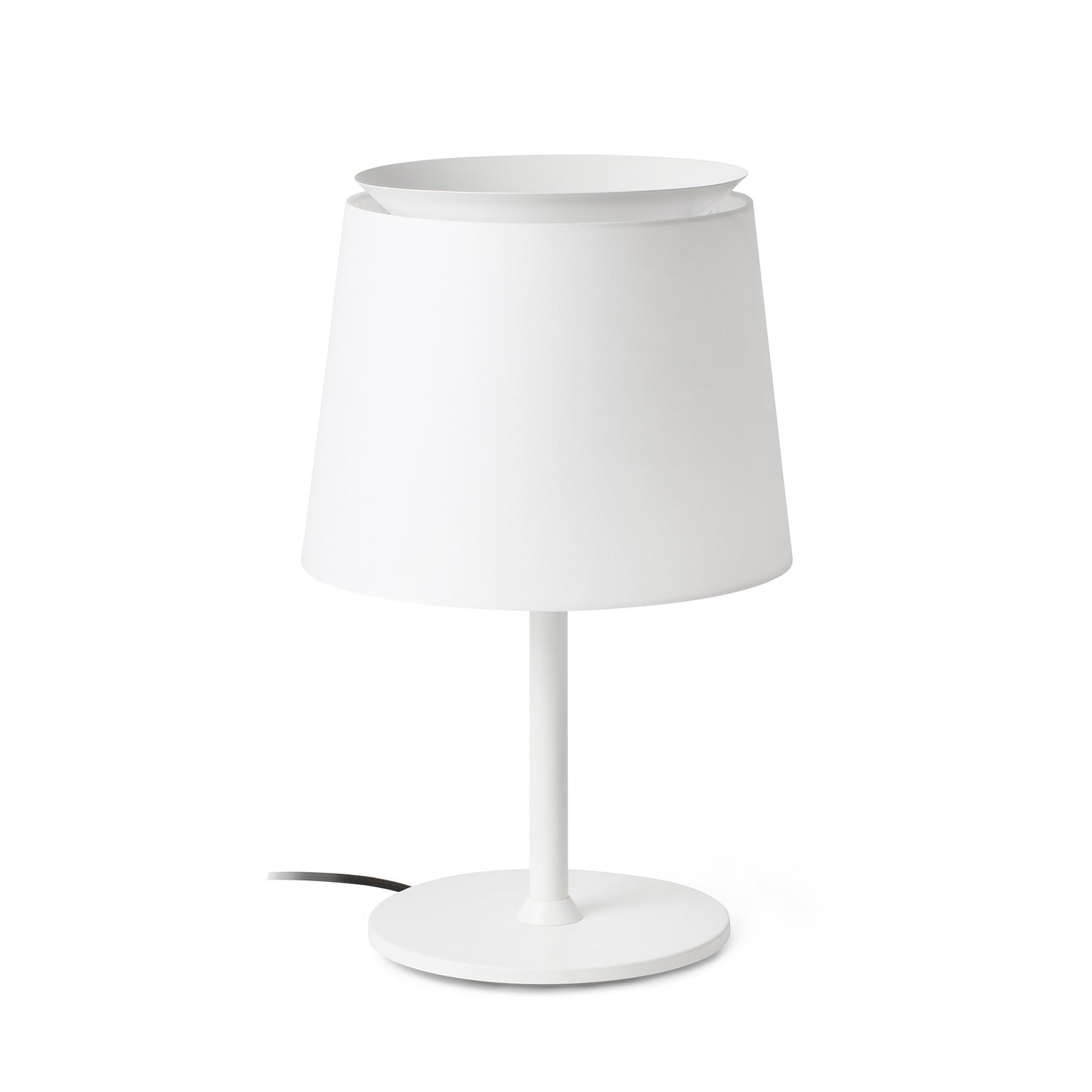 SAVOY Sobremesa Blanca Textil FARO - Lámpara de mesa LuzGuru 20304-82-US