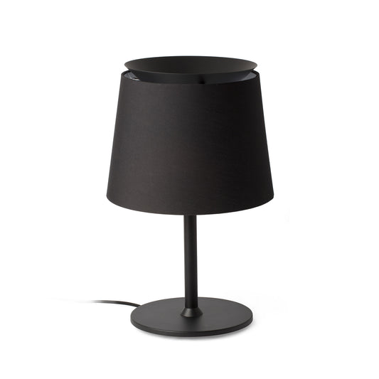 Lámpara de mesa SAVOY Sobremesa Negra Textil Diseño Isaac Piñeiro FARO 20305-83-US