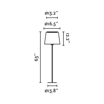 Lámpara de pie con eficiencia energética de 15W ideal para salón