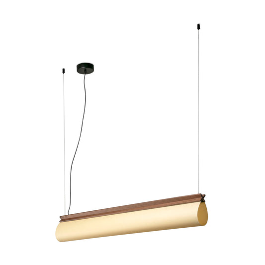 Lámpara Colgante CATA Nogal y Beige LED 15W FARO - vista principal | FARO