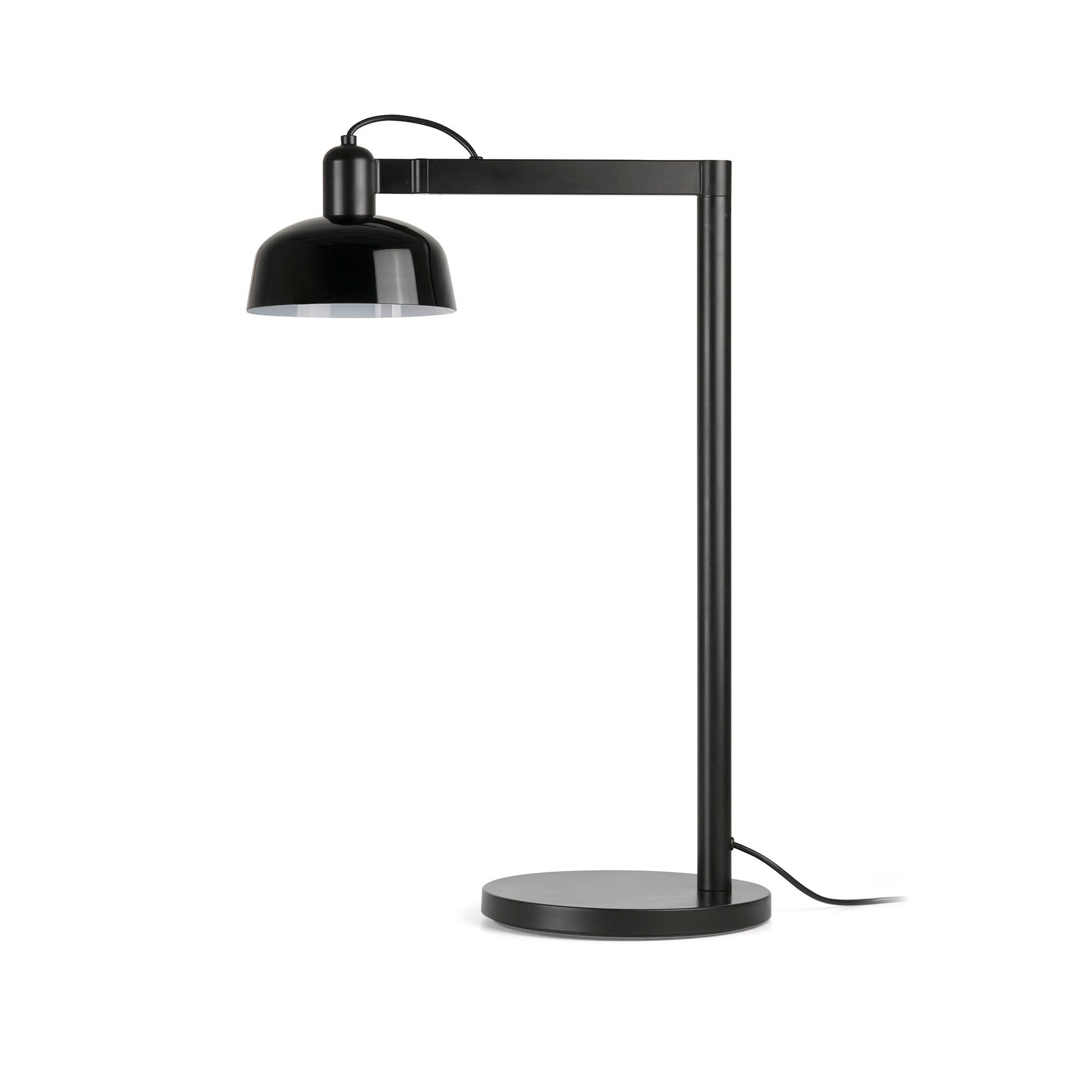 Lámpara de mesa TATAWIN negra de cristal FARO, diseño moderno y elegante.