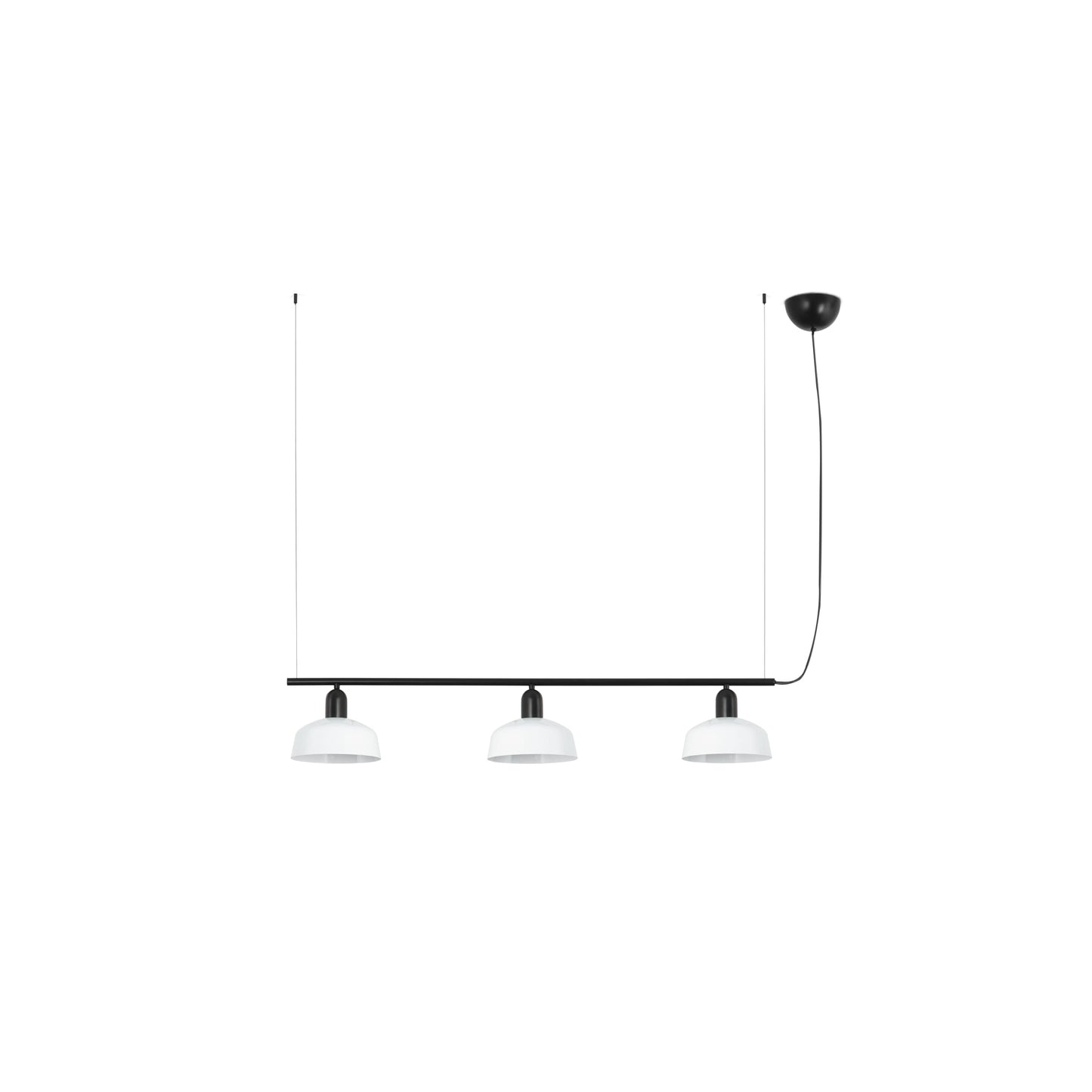 Lámpara colgante TATAWIN Faro 20338-140 de 3 luces blanca, diseño atemporal.
