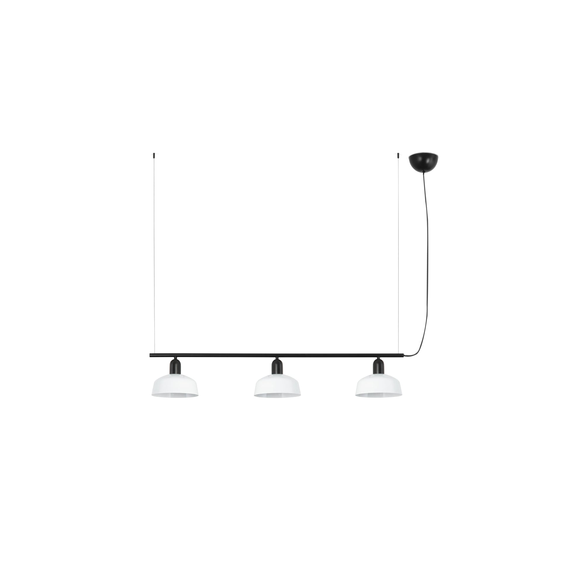 Lámpara colgante TATAWIN Faro 20338-140 de 3 luces blanca, diseño atemporal.