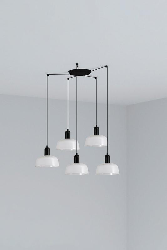 Tatawin Colgante 5 Luces Cristal Blanco Faro 20340-116-5L