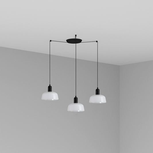 Lámpara Colgante Tatawin S 3L Blanco Brillo FARO - vista principal | FARO
