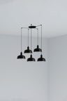 Tatawin Lámpara Colgante Negra Diseño Clásico FARO 20340-141-5L