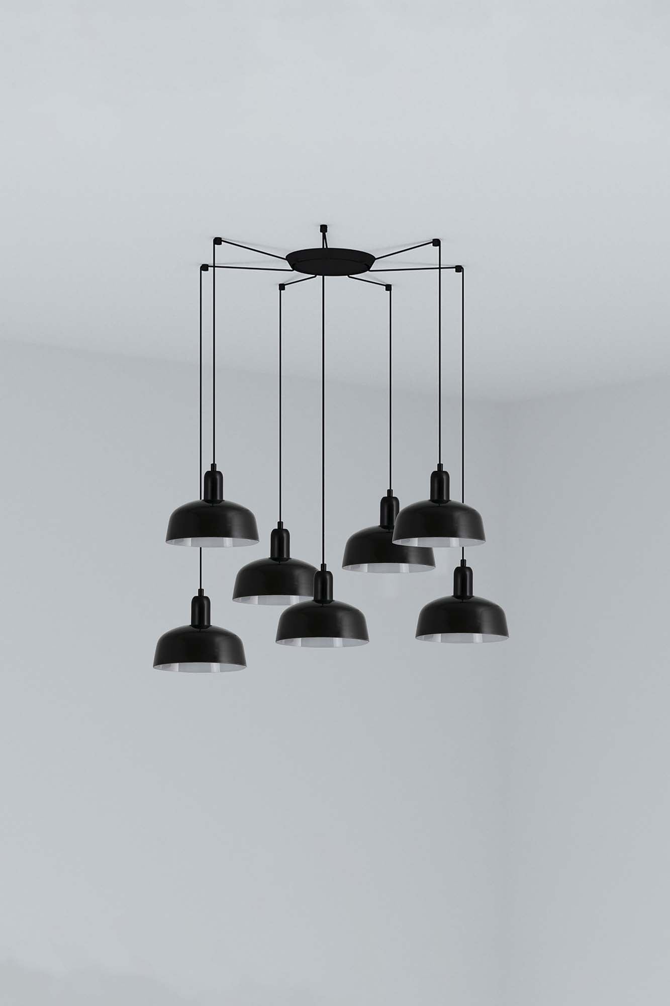 Tatawin Colgante Diseño Clásico Negro Faro 20340-141-7L para comedor
