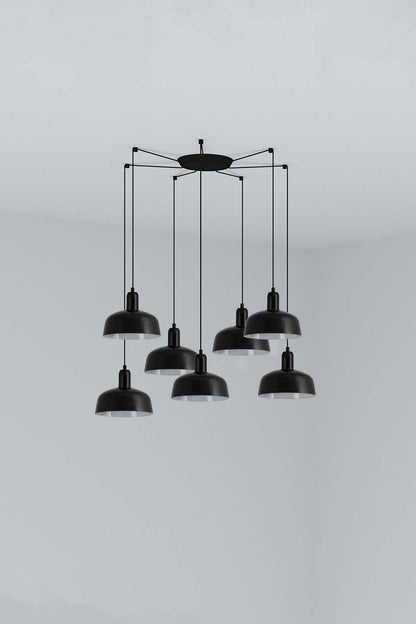 Tatawin Colgante Diseño Clásico Negro Faro 20340-141-7L para comedor