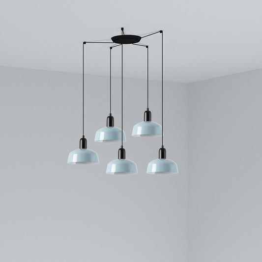 Lámpara Colgante Tatawin S 5 Luces Azul Grisáceo FARO - vista principal | FARO