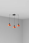 Lámpara Colgante Clásica Tatawin Naranja Rojizo Faro - Modelo 20340-143-3L