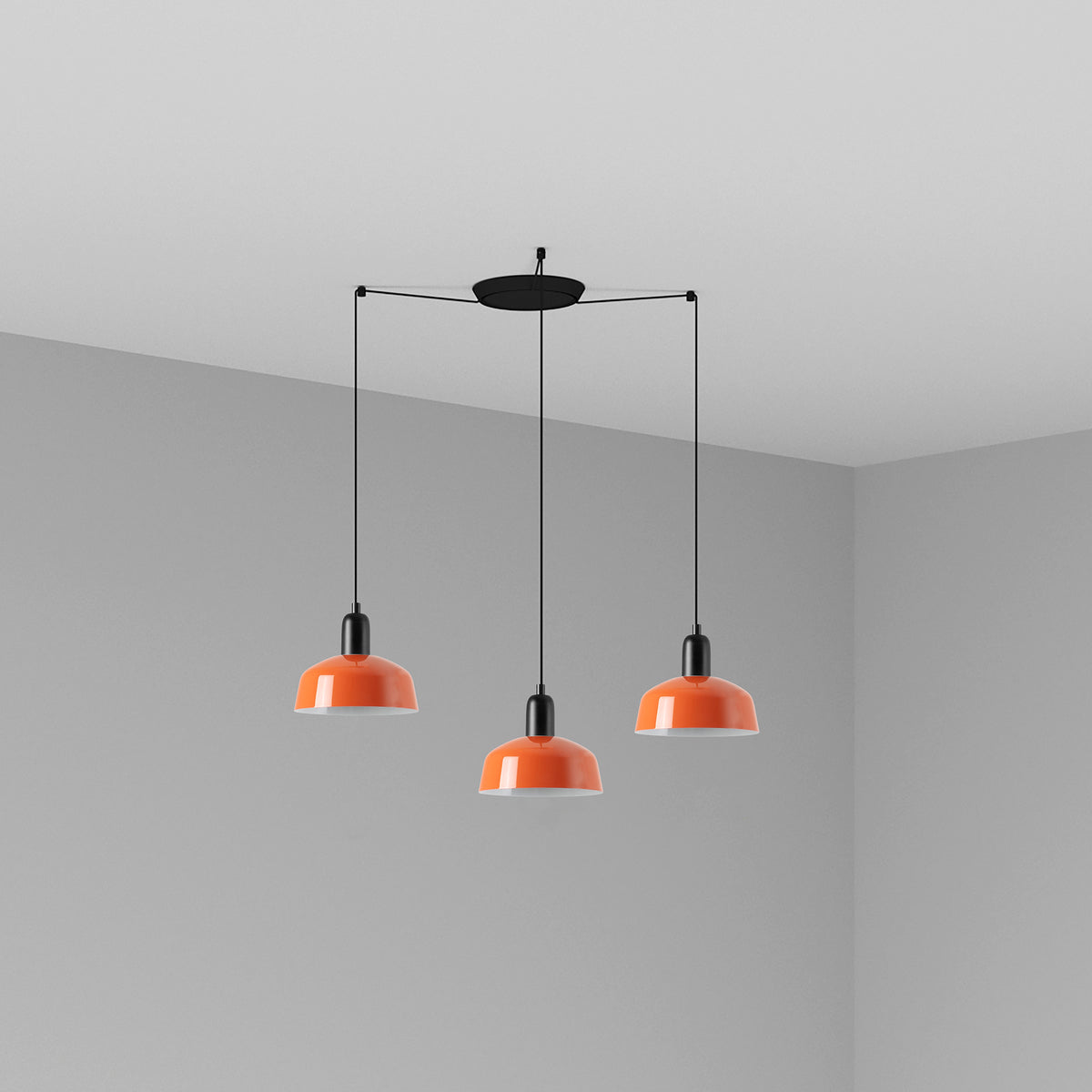 Lámpara Colgante Tatawin S 3L Naranja Rojizo FARO - vista principal | FARO