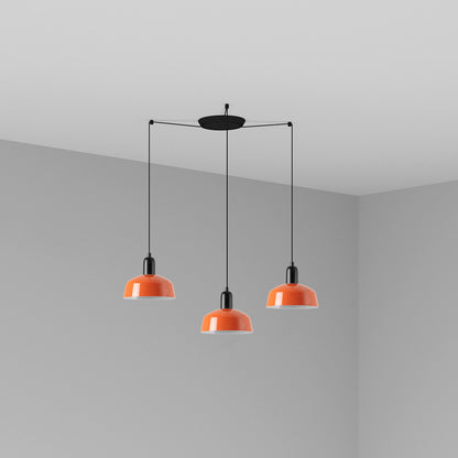 Lámpara Colgante Tatawin S 3L Naranja Rojizo FARO - vista principal | FARO