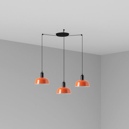 Lámpara Colgante Tatawin S 3L Naranja Rojizo FARO - vista principal | FARO
