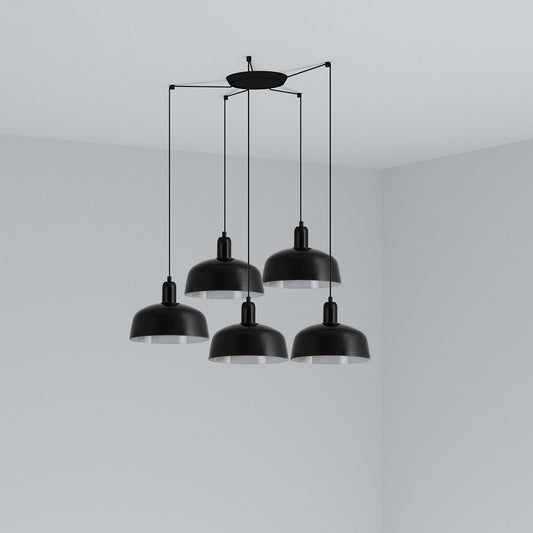 Lámpara Colgante Tatawin M 5L Negro Brillo FARO - vista principal | FARO