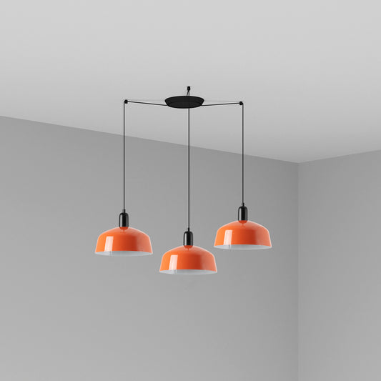 Lámpara Colgante Tatawin M 3L Naranja Rojizo FARO - vista principal | FARO