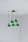Lámpara colgante Tatawin FARO estilo clásico en metal verde, ref. 20340-149-5L