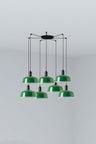 Tatawin Lámpara Colgante Verde Estilo Clásico FARO 20340-149-7L