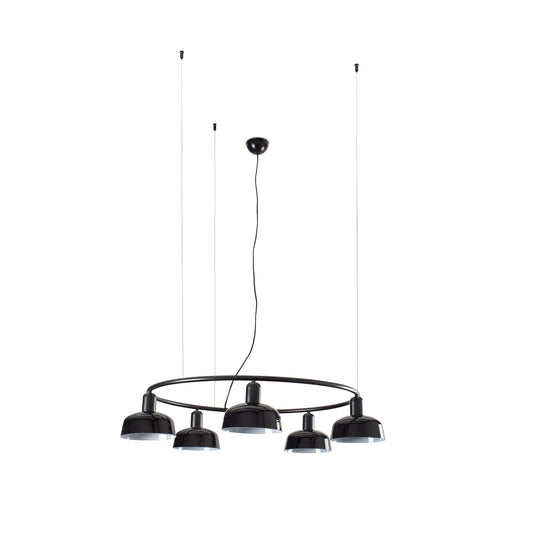 Tatawin S Colgante Cristal Negro Moderno FARO 20343-117-5L