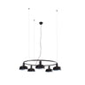 Tatawin S Colgante Cristal Negro Moderno FARO 20343-117-5L