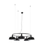 TATAWIN Colgante Cristal Circular Negro FARO, diseño moderno y elegante (20343-120-5L)