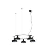 Tatawin Lámpara Colgante Circular Negra FARO 20343-141-5L