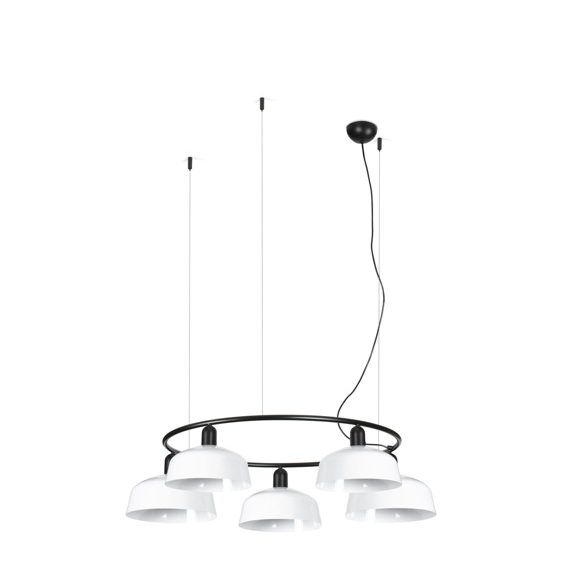 Lámpara Colgante Tatawin M 5L 90 cm Blanco Brillo FARO - vista principal | FARO · Ref. 20343-145-5L