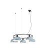 Lámpara colgante Tatawin circular azul grisáceo FARO, diseño clásico y atemporal, ref. 20343-147-5L