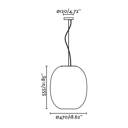 Lámpara colgante con tecnología LED y diámetro de 47 cm