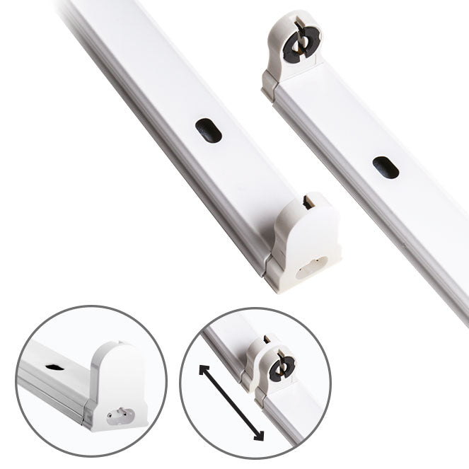 Regleta LED Linex Batten 120 cm Conexión Continua Blanco Interlusa - Vista frontal principal en fondo blanco | LuzGurú