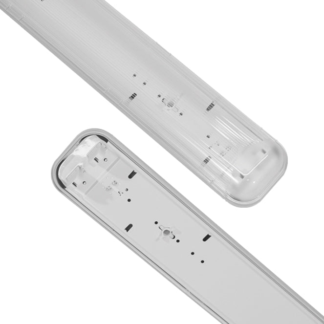 Armadura Estanca LINESTRA 127 cm Gris IP65 TechTouch Interlusa - Vista frontal principal en fondo blanco | LuzGurú