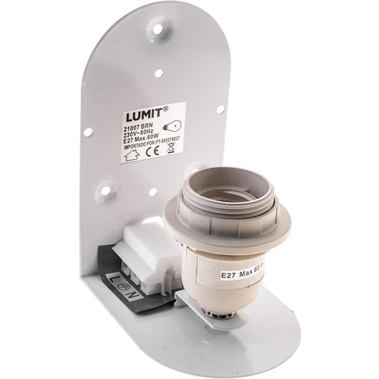Base para Aplique NASSAU 14 cm Blanco Interlusa - Vista frontal principal en fondo blanco | LuzGurú