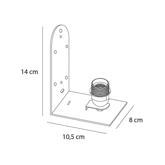 Base para Aplique NASSAU 14 cm Blanco Interlusa instalada en ambiente decorativo de salón o dormitorio | Interlusa