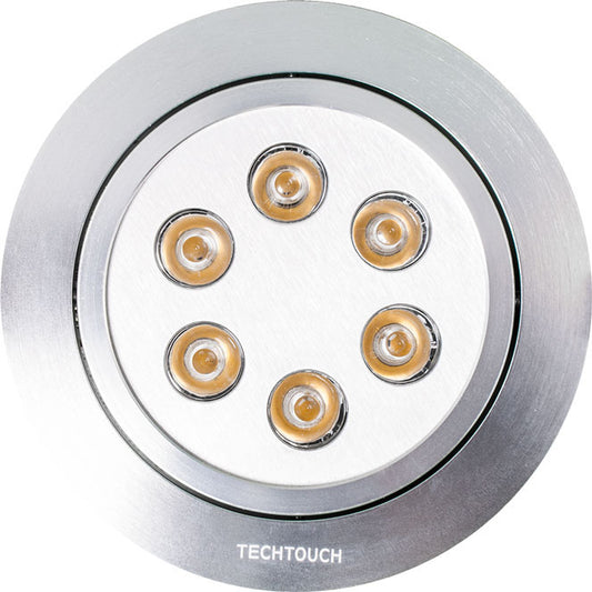 Downlight Empotrable LED RED Rotativo 13 cm Níquel Interlusa - Vista frontal principal en fondo blanco | LuzGurú