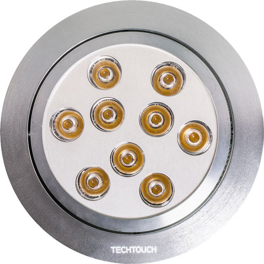 Downlight Empotrable RED Redondo 13,5 cm LED 9x1W Níquel Interlusa - Vista frontal principal en fondo blanco | LuzGurú