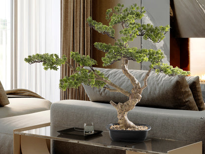 Bonsái Artificial SOKAN 81CM / Sokan / 81cm x 90cm x 42cm / Natural / Schuller encendida con proyección de luz y ambiente | LuzGurú