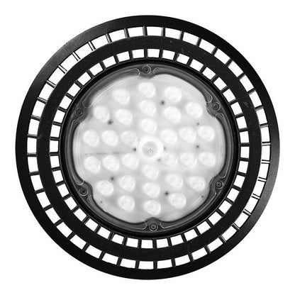 Campana LED MEGAVISION 250W 39 cm Negro Interlusa instalada en ambiente decorativo de salón o dormitorio | Interlusa
